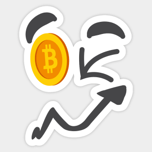 Bitcoin Wink Crypto to the Moon - I Told You So Smile Trend Sticker